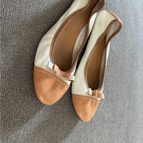 Frau Leather Ballerina Bow Flats Slip On Shoes EUR 39 US 8 Made in Italy Comfort - Picture 4 of 10